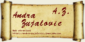Andra Zujalović vizit kartica